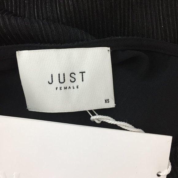 NWT JUST FEMALE Mini Pleat Shimmer Quint Tee Shirt - Picture 3 of 10